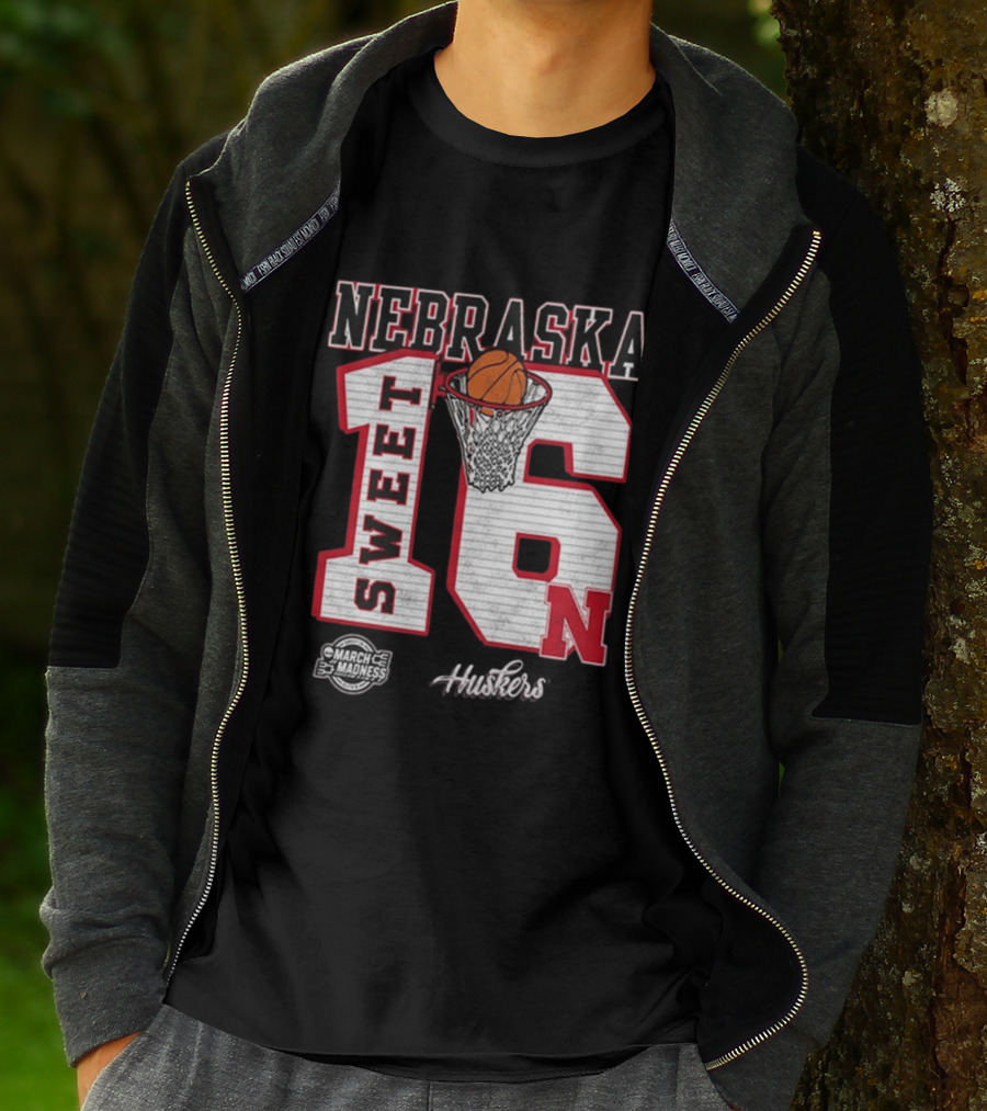 Nebraska Cornhuskers Basketball Sweet 16 March Madness 2026 T-Shirt
