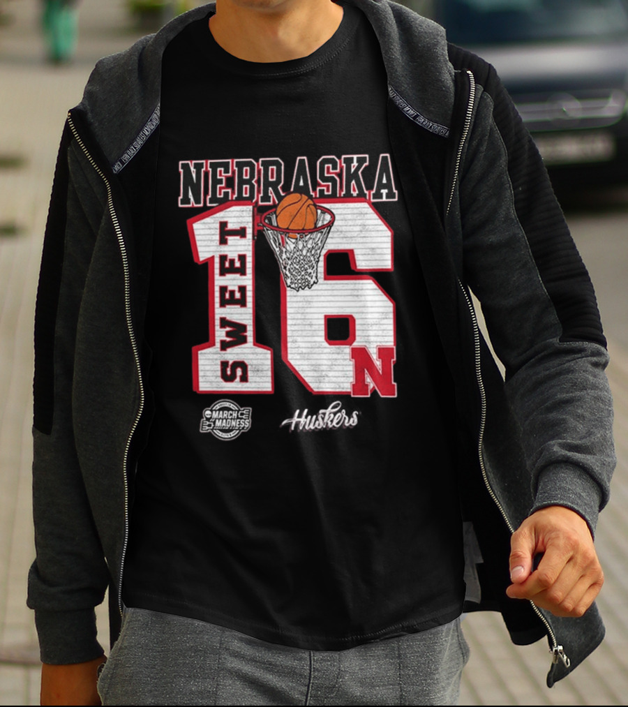 Nebraska Cornhuskers Basketball Sweet 16 March Madness 2026 T-Shirt