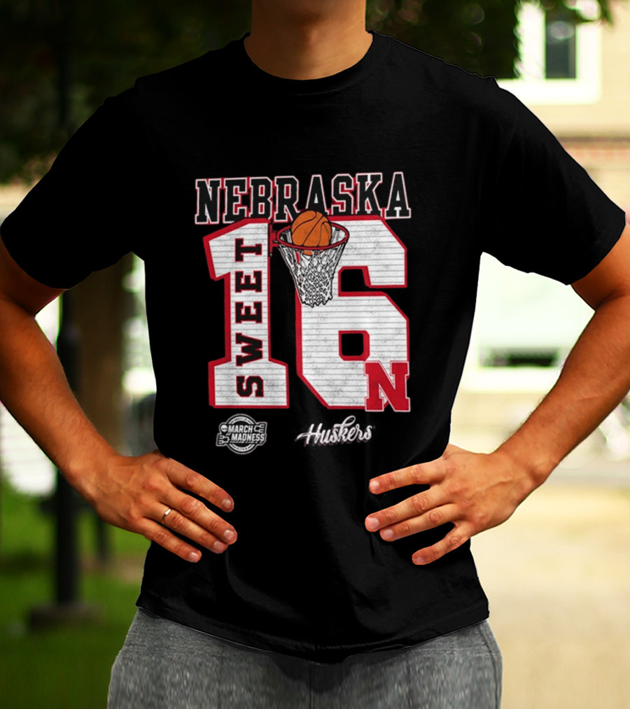 Nebraska Cornhuskers Basketball Sweet 16 March Madness 2026 T-Shirt