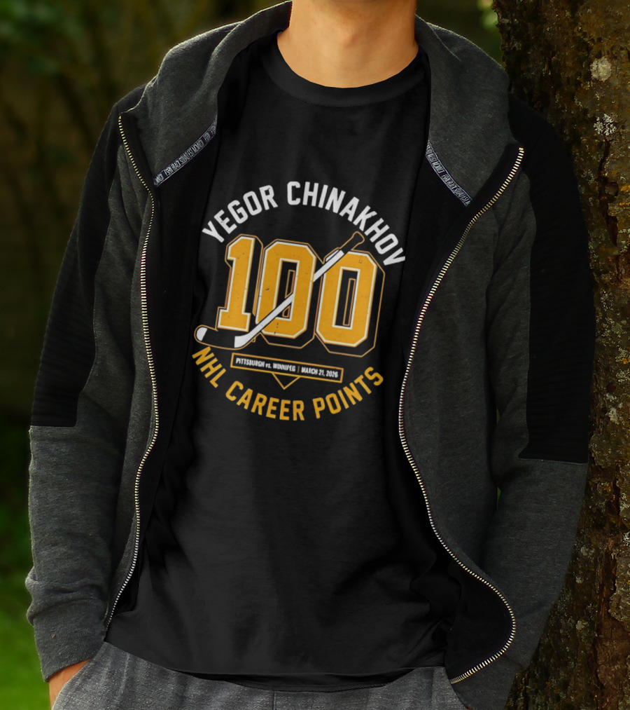 Yegor Chinakhov NHL Career 100 Points Achievement October 23, 2023 T-Shirt