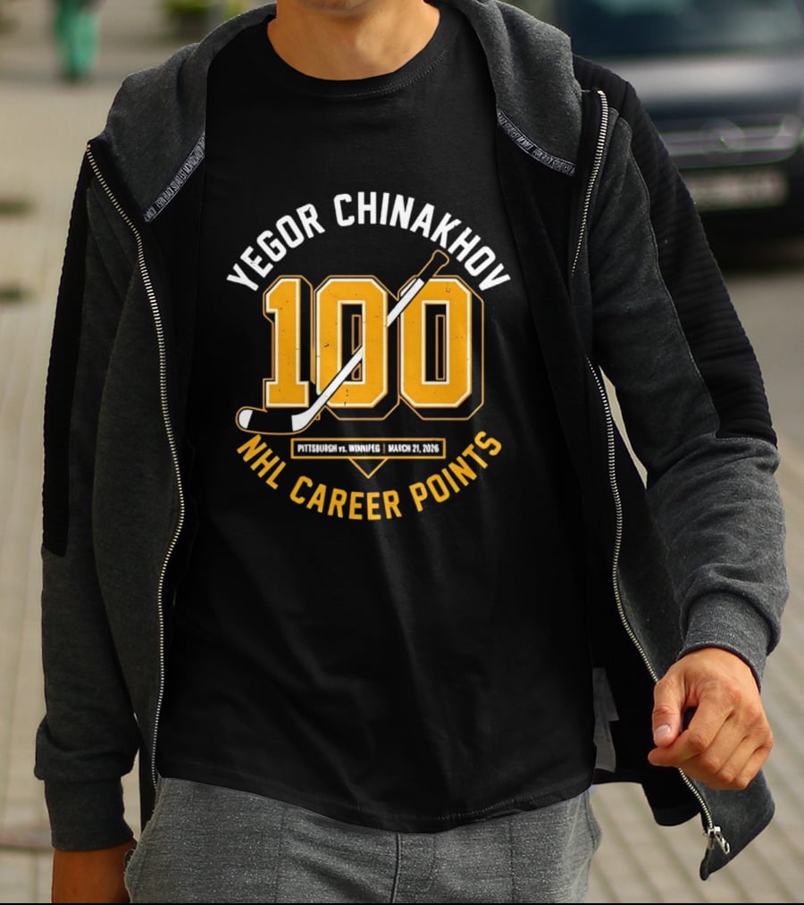 Yegor Chinakhov NHL Career 100 Points Achievement October 23, 2023 T-Shirt