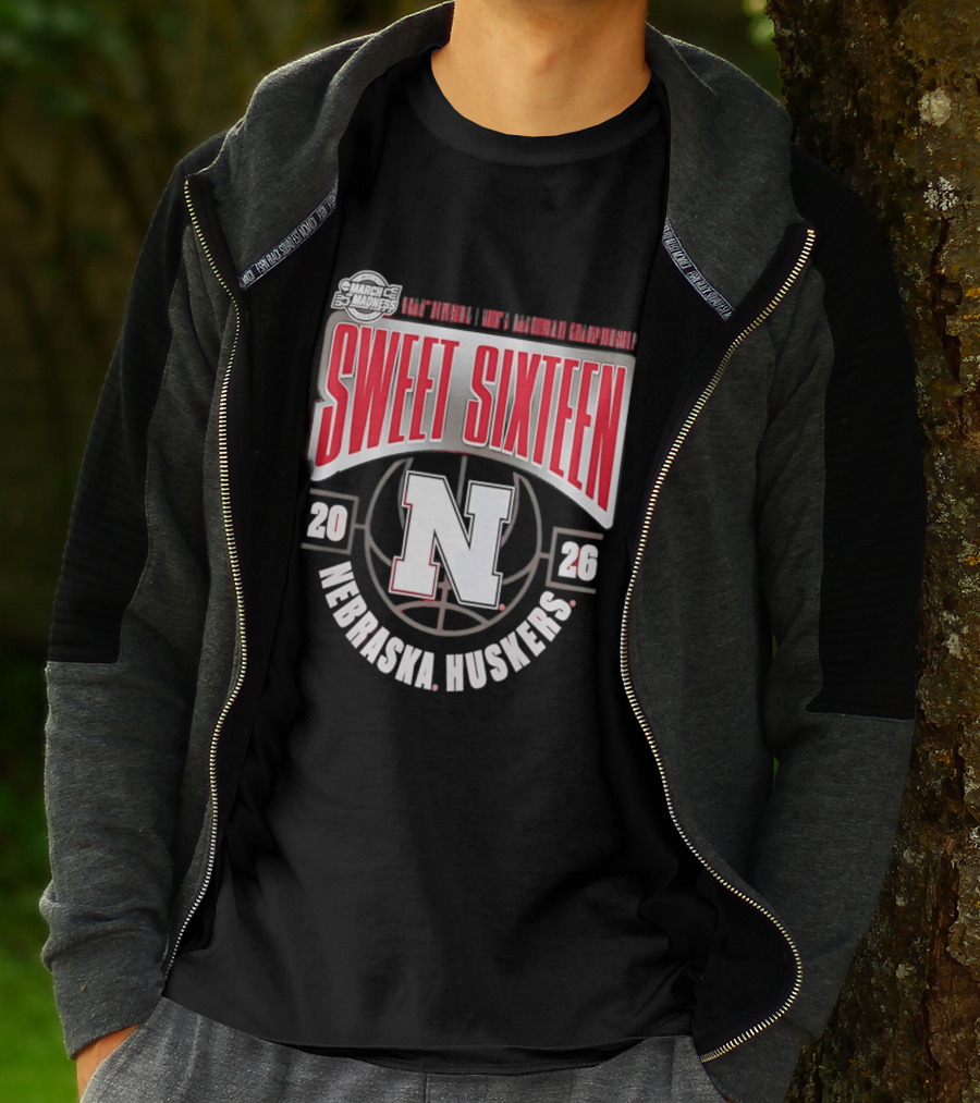 Nebraska Huskers 2026 NCAA Sweet Sixteen Basketball Tournament Championship T-Shirt