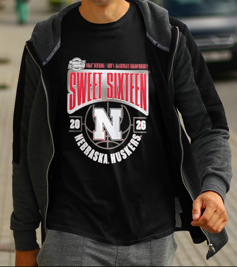 Nebraska Huskers 2026 NCAA Sweet Sixteen Basketball Tournament Championship T-Shirt