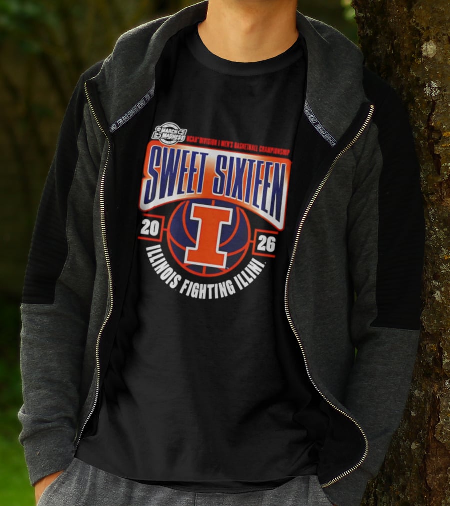 Illinois Fighting Illini Sweet Sixteen NCAA Men's Basketball 2026 T-Shirt