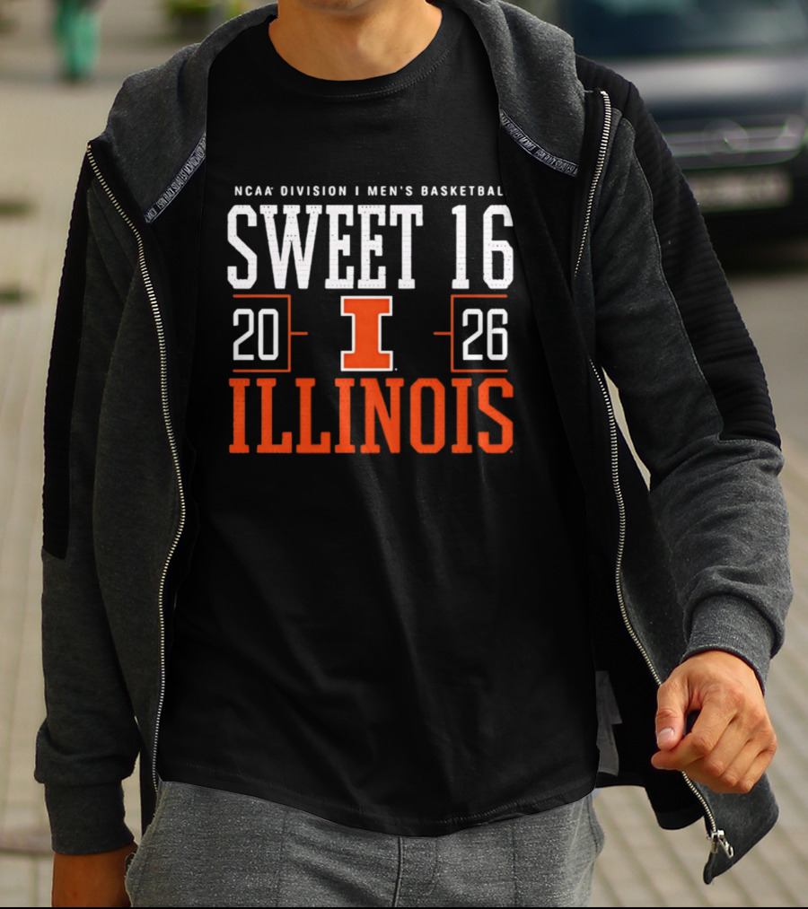 Illinois NCAA Division I Men's Basketball Sweet 16 2026 T-Shirt