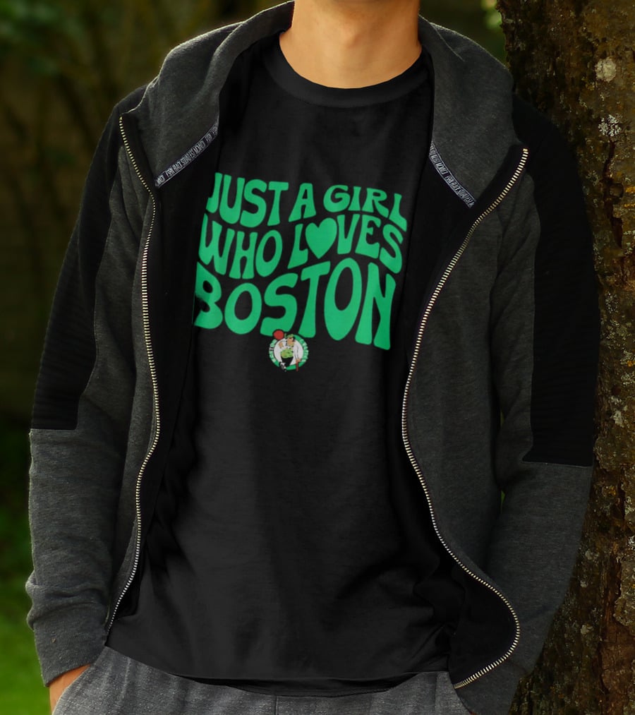 Just A Girl Who Loves Boston Celtics With Heart T-Shirt