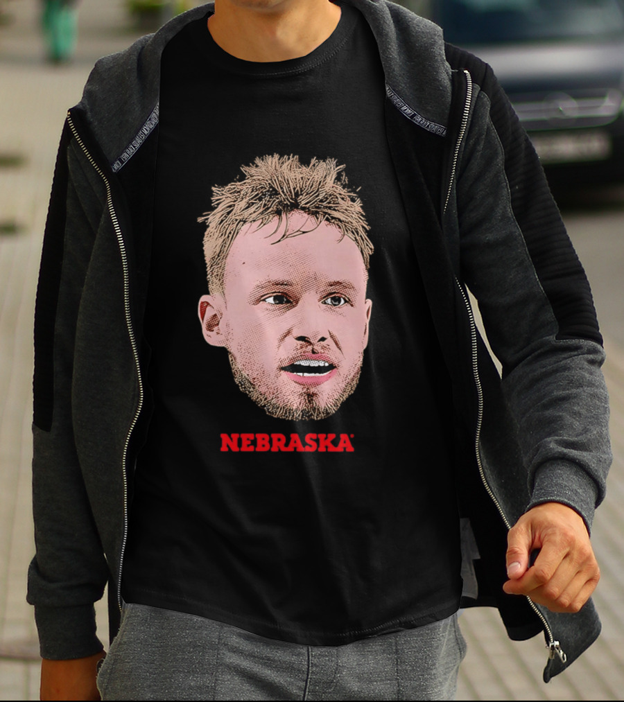 Rienk Mast Nebraska Cornhuskers Big Head Basketball Fan Favorite T-Shirt