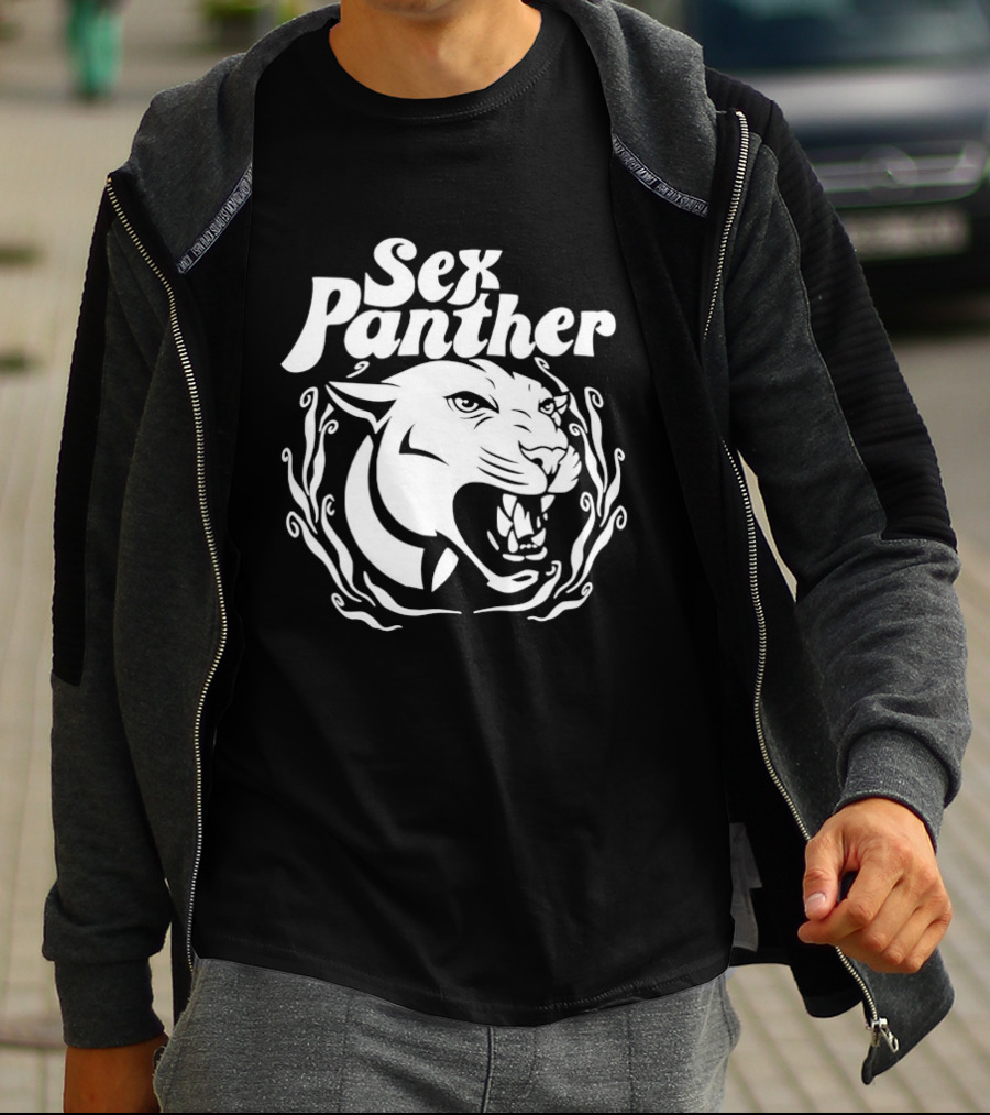 Sex Panther Anchorman Panther Head Motif T-Shirt