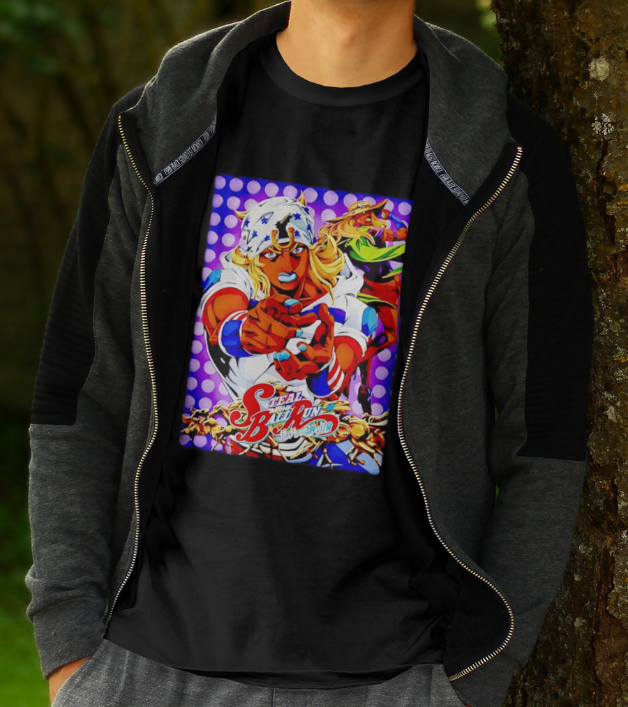 Steal Ball Run Anime JoJo's Bizarre Adventure Colorful Manga T-Shirt