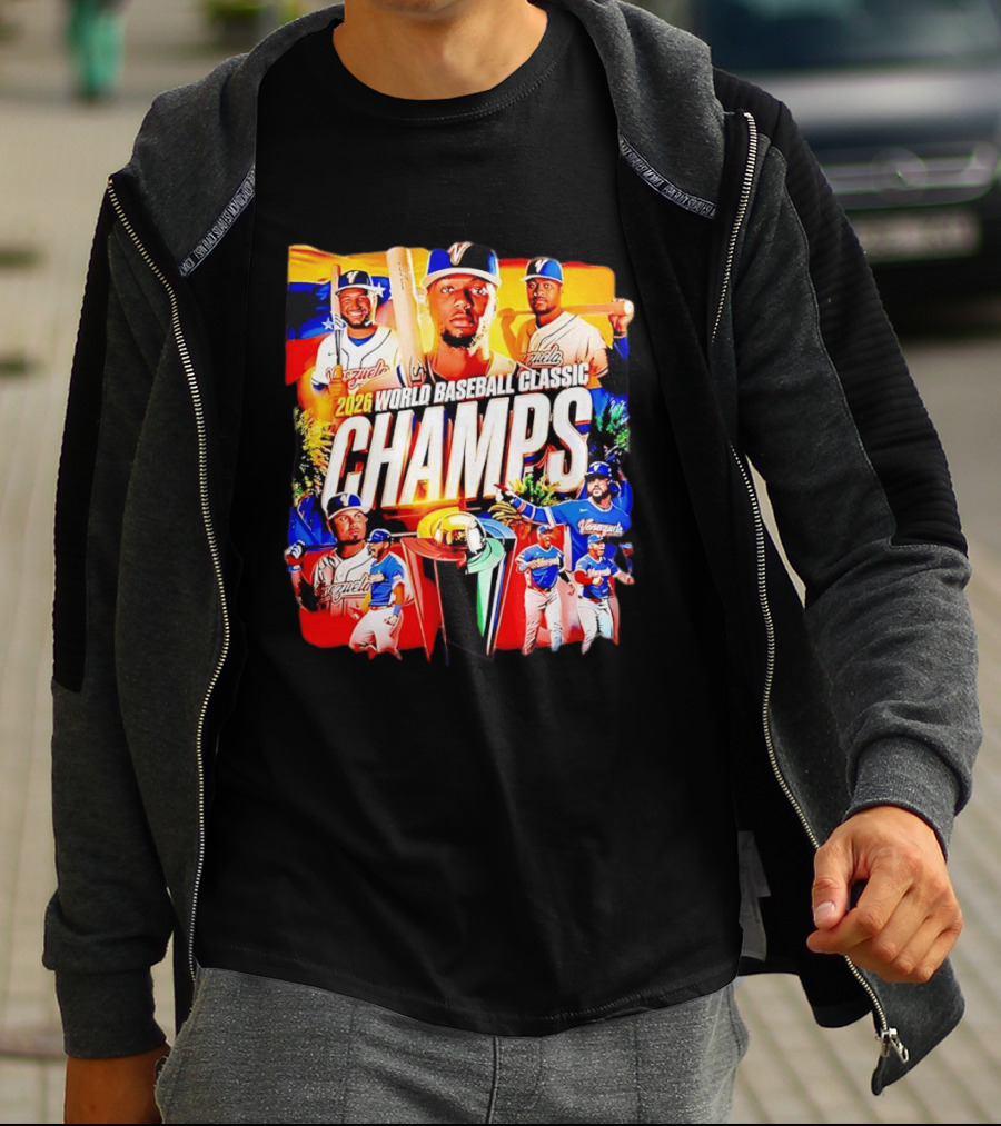2026 Venezuela World Baseball Classic Champions Victory Celebration T-Shirt