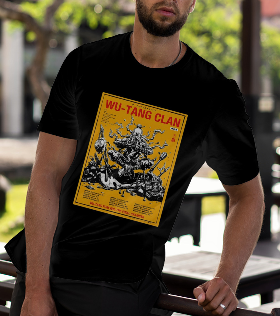 Wu Tang Clan 2026 Europe Tour Wu Tang Forever The Final Chamber Yellow T-Shirt