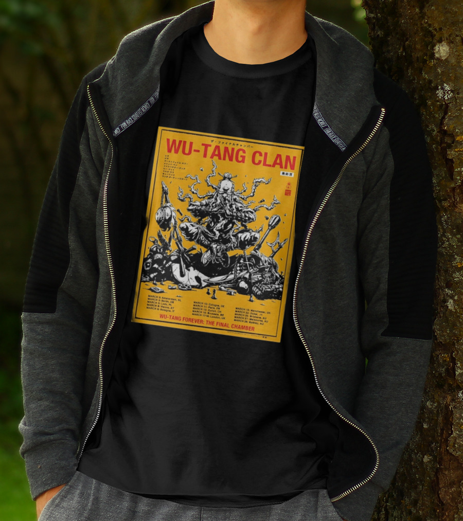 Wu Tang Clan 2026 Europe Tour Wu Tang Forever The Final Chamber Yellow T-Shirt