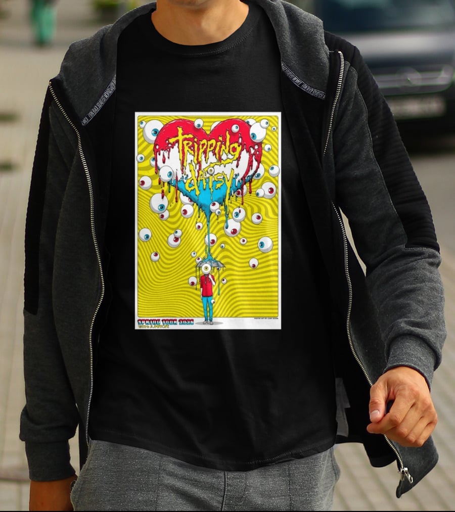 Tripping Daisy Spring Tour 2026 Psychedelic Heart And Eye Balloons By Cody Schibi T-Shirt