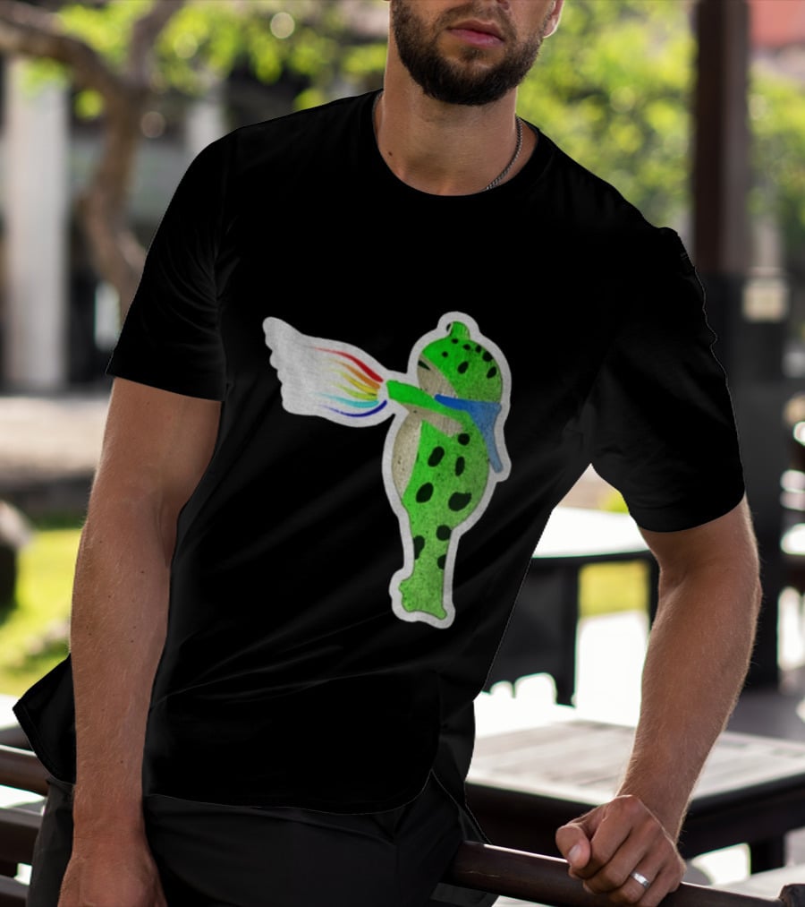 Portland Frog Holding Rainbow Flag LGBT Pride Anti Maga Protest T-Shirt