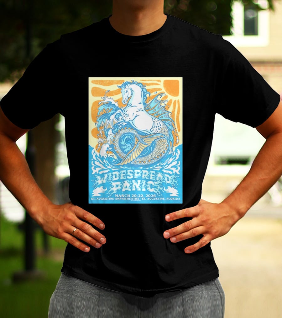 Widespread Panic March 20 22 2026 St Augustine Amphitheatre Florida Event T-Shirt