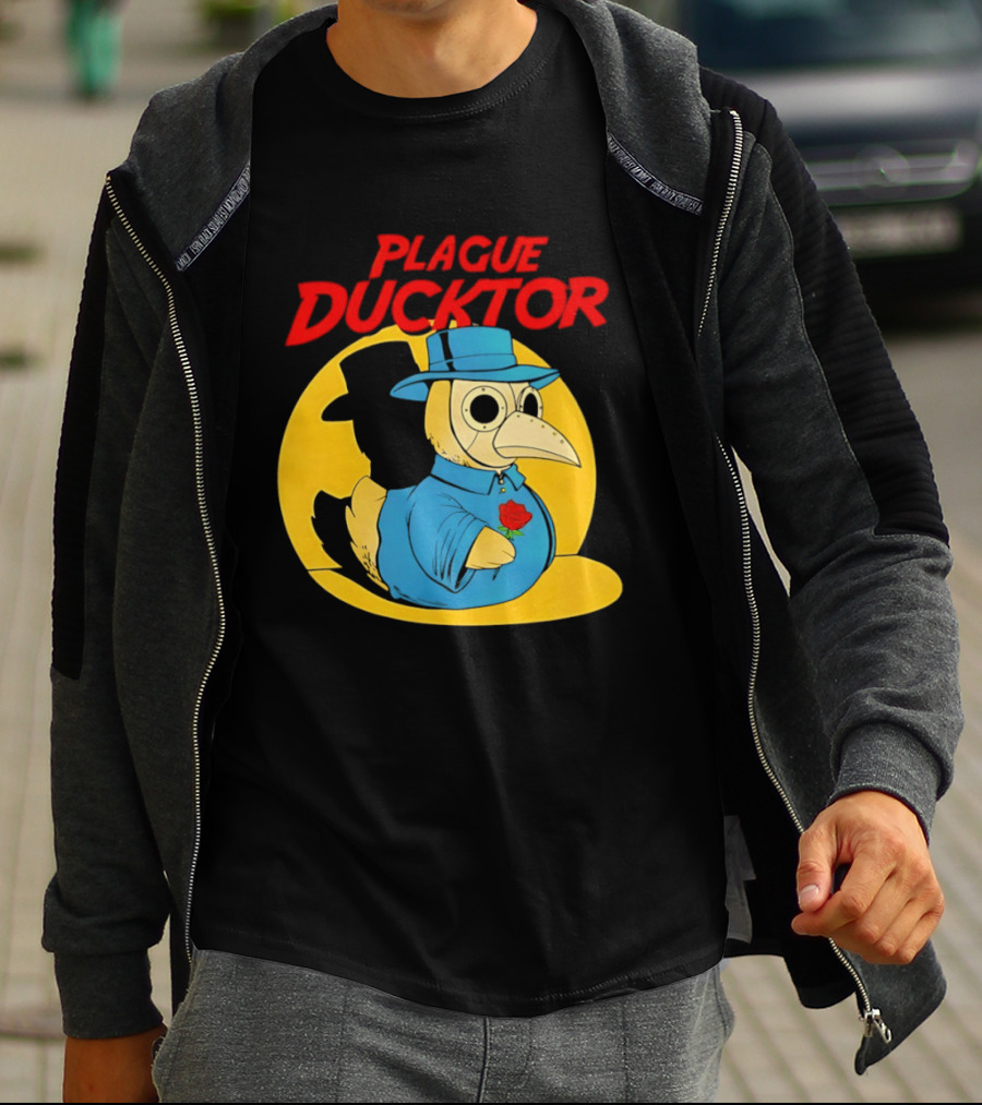 Plague Ducktor Holding Rose Doctor Costume Duck T-Shirt