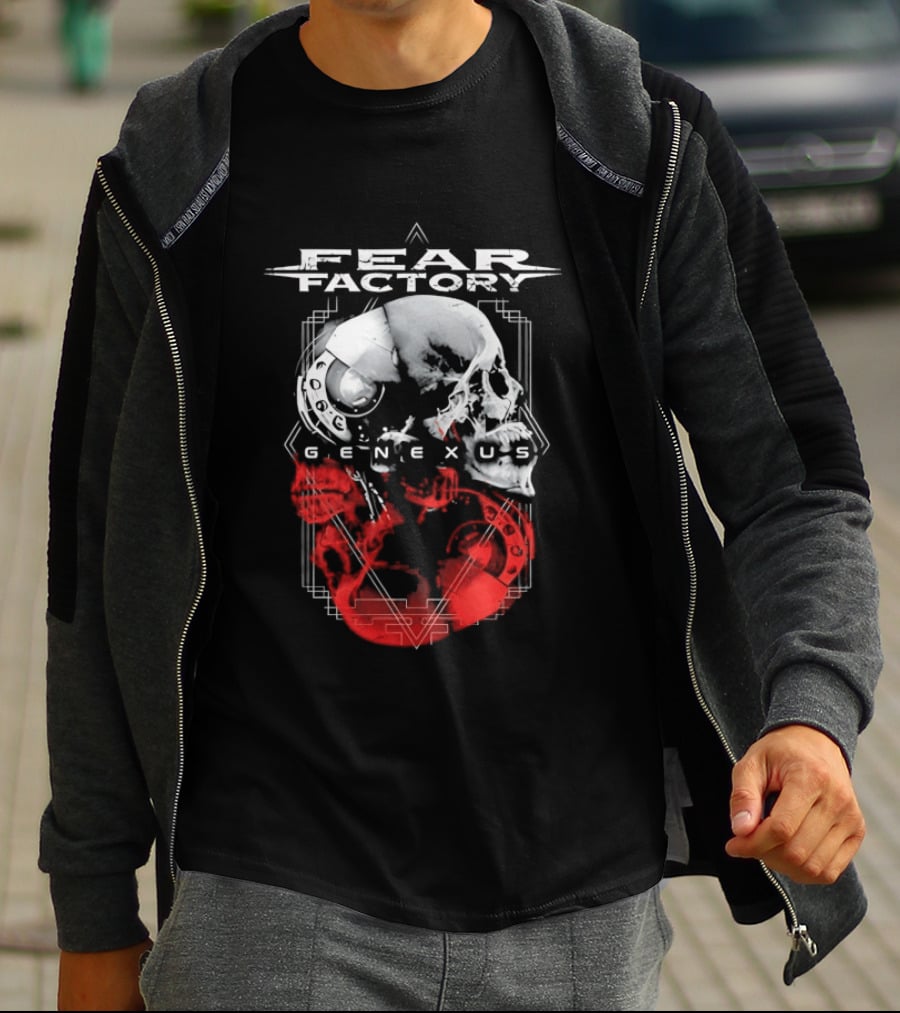 Fear Factory Genexus Skulls Art Metal Band T-Shirt
