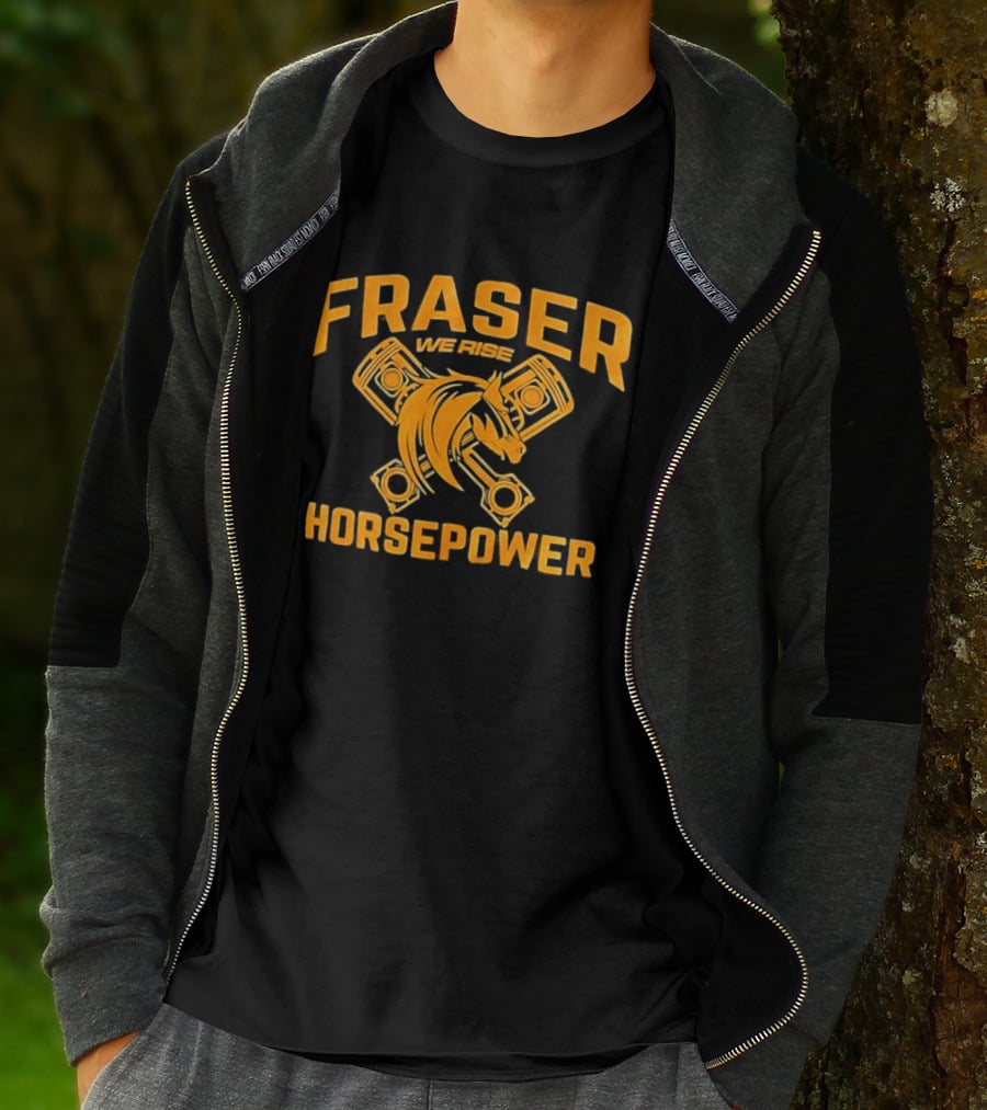 Fraser We Rise Horsepower Piston Engine Horse T-Shirt