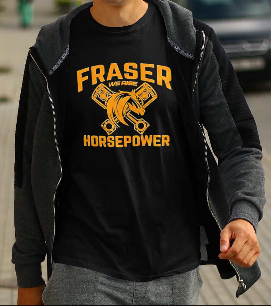Fraser We Rise Horsepower Piston Engine Horse T-Shirt