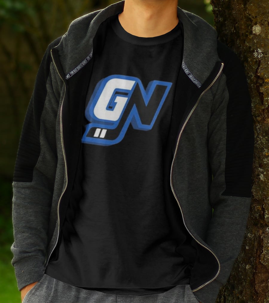 Game Notes GN Initials Blue Black T-Shirt