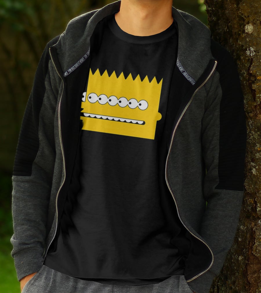 Simps Multi Mult Bart Yellow Silhouette Cartoon Eyes T-Shirt