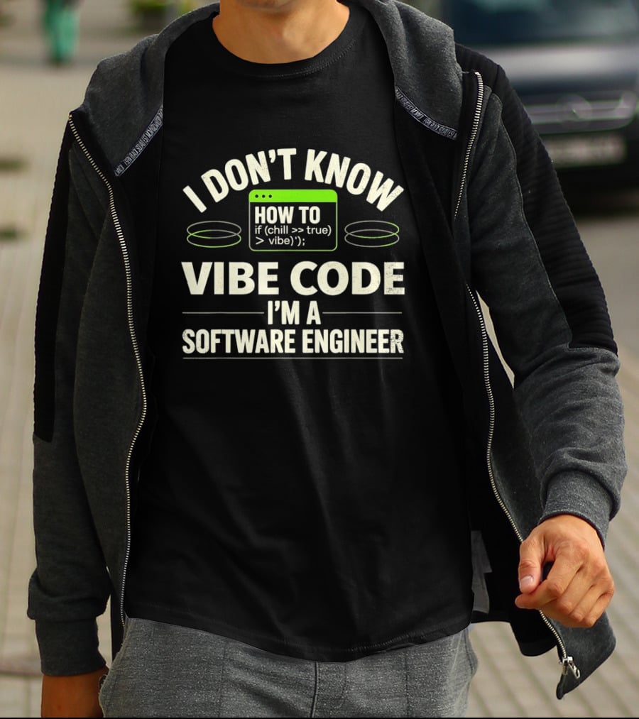 I Don't Know How To Chill True Vibe Code I'm A Software Engineer T-Shirt
