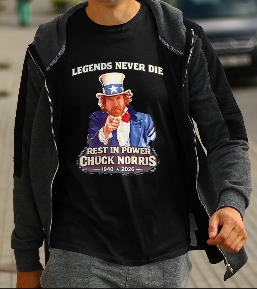 Legends Never Die Rest In Power Chuck Norris 1940 2026 T-Shirt