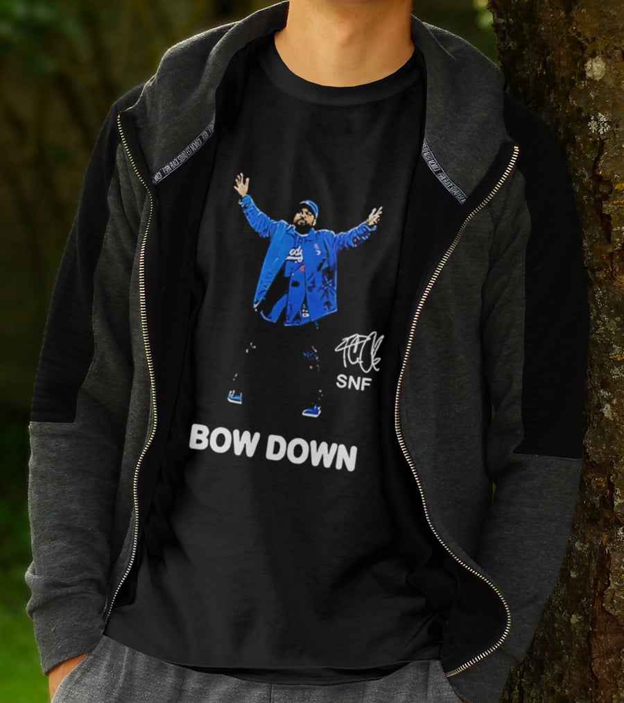 Los Angeles Dodgers Bow Down Ice Cube SNF T-Shirt