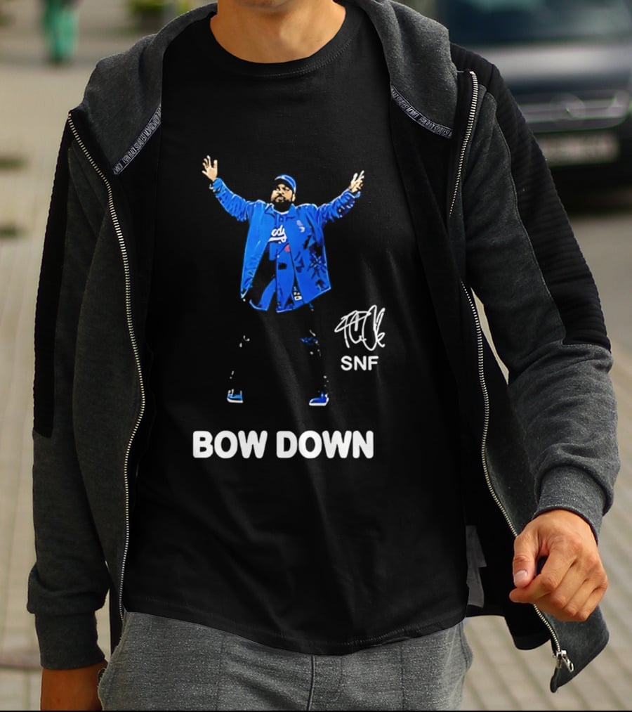 Los Angeles Dodgers Bow Down Ice Cube SNF T-Shirt