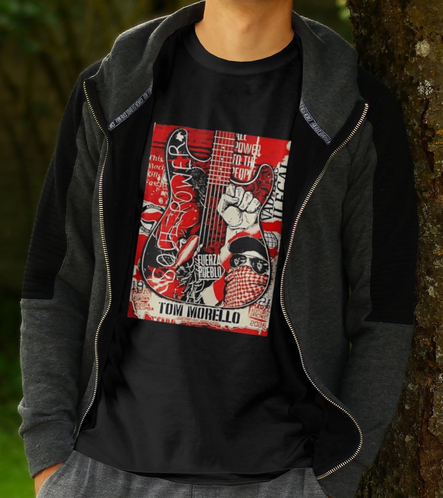 Tom Morello Soul Power Bogota Colombia March 19 21 2026 Fuerza Del Pueblo T-Shirt