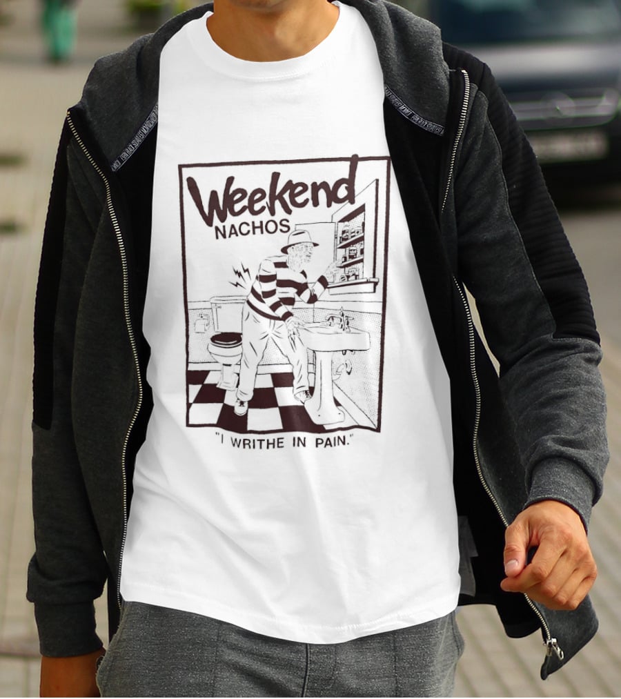 Freddy Krueger Weekend Nachos I Writhe In Pain Pizza Horror Scene T-Shirt