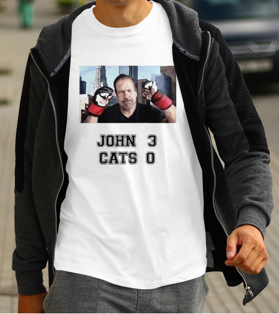 John Melendez Boxing Style Victory John 3 Cats 0 T-Shirt