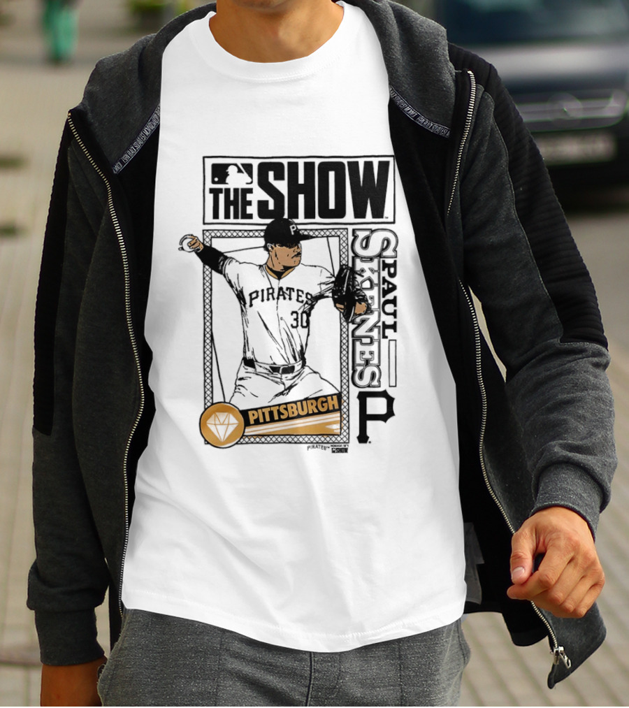 Pittsburgh MLB The Show Paul Skenes 30 Caricature T-Shirt