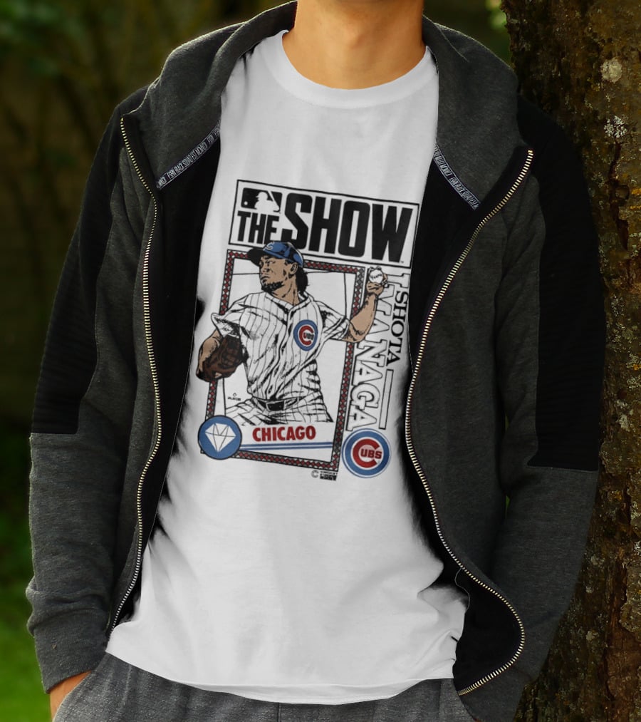 MLB The Show Shota Imanaga 18 Chicago Cubs Caricature T-Shirt