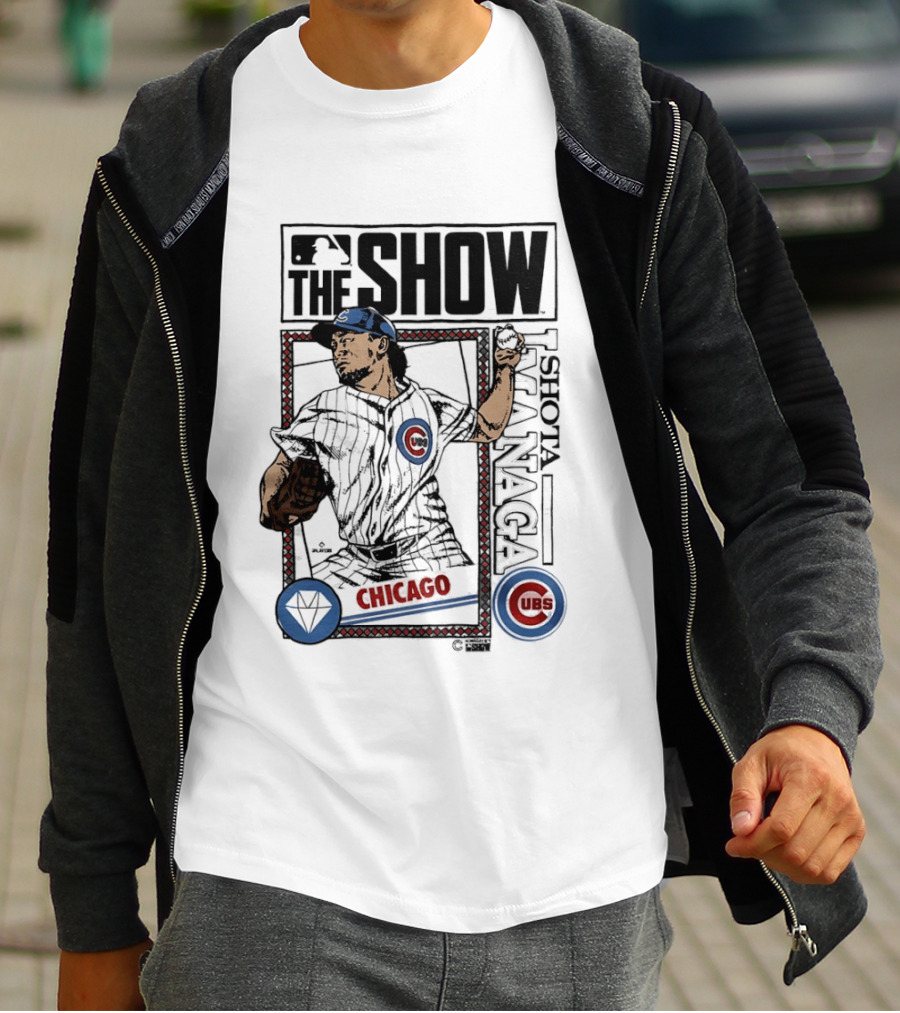 MLB The Show Shota Imanaga 18 Chicago Cubs Caricature T-Shirt