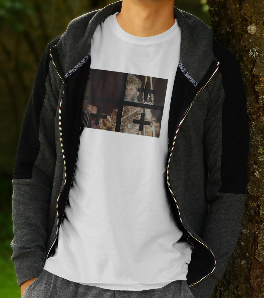 Georgian Orthodox Priest With Traditional Liturgical Garb And Crosses T-Shirt