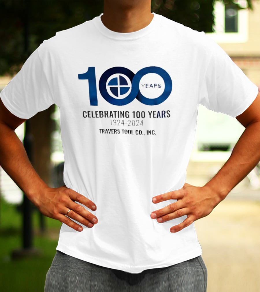 100 Years Celebrating 1924 2024 Travers Tool Co. Inc Anniversary T-Shirt