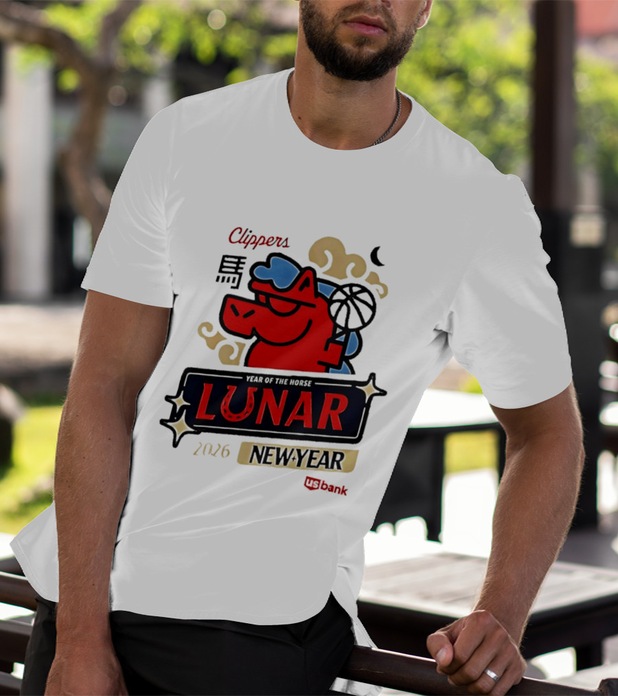Clippers Lunar New Year 2026 Year Of The Horse NBA T-Shirt