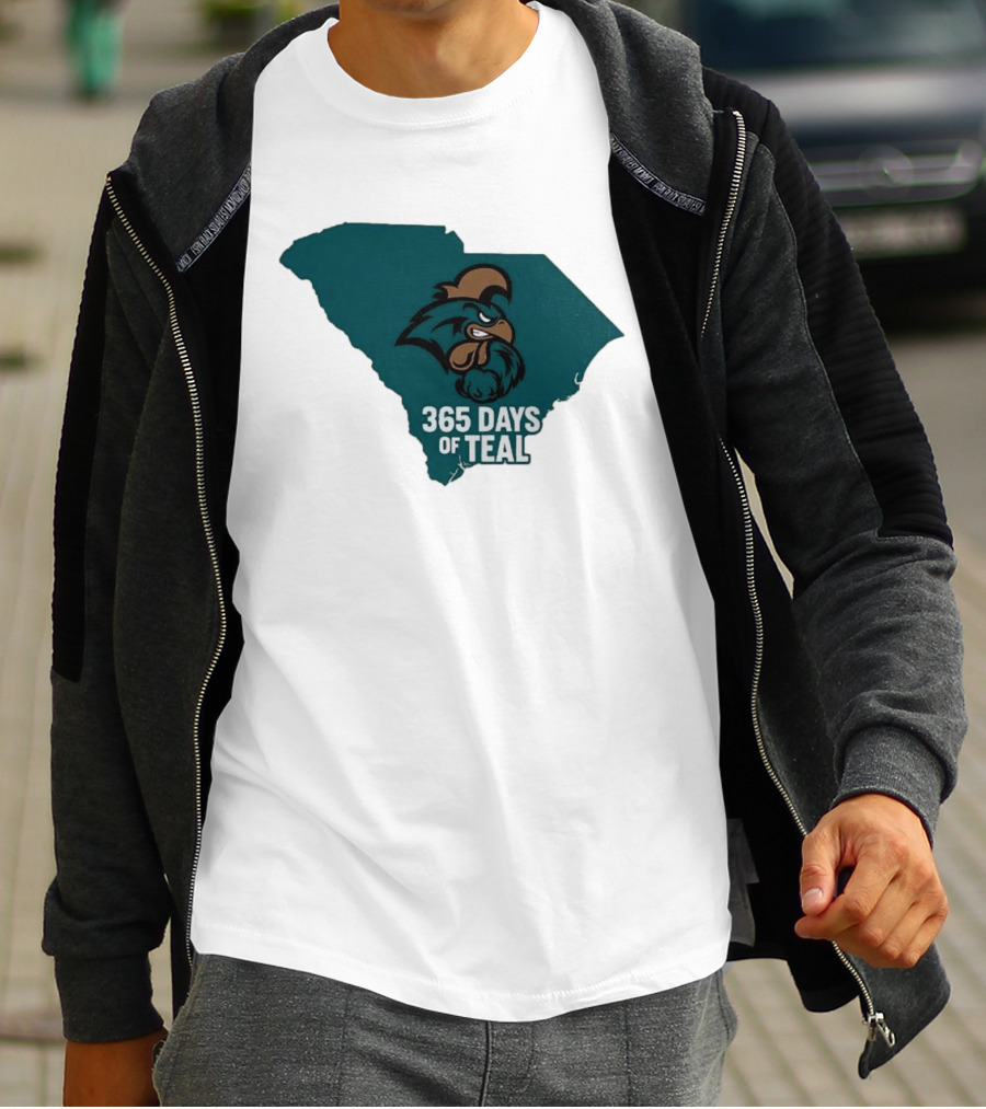 Coastal Carolina 365 Days Of Teal South Carolina Chanticleers T-Shirt