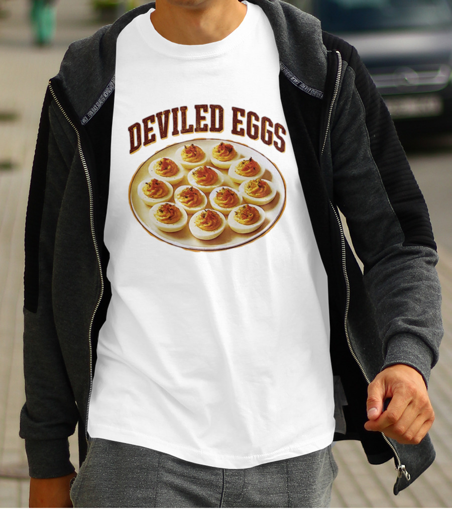 Deviled Eggs Plate Vintage Snack Classic Retro Style 2025 T-Shirt