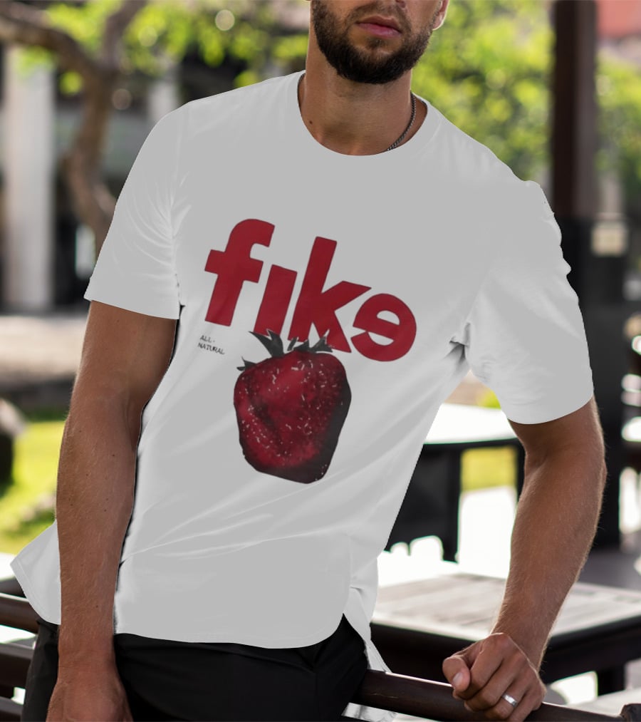 Fike All Natural Strawberry Red Bold Fresh Fruit T-Shirt