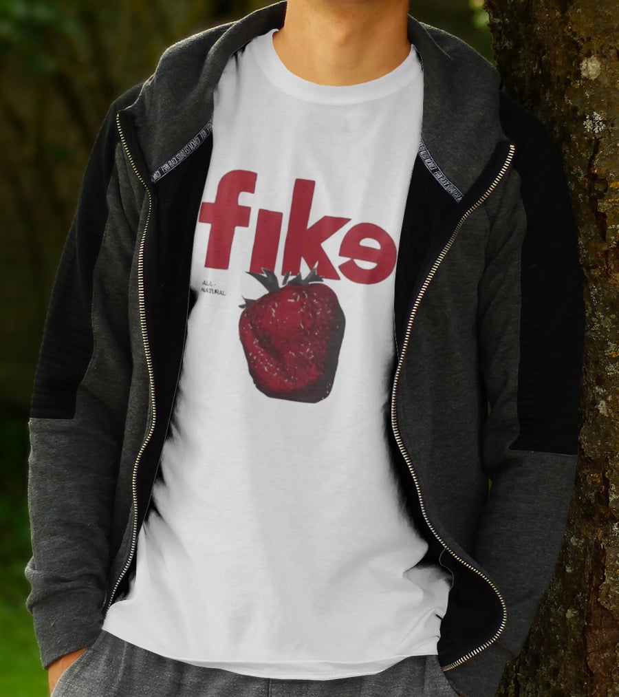 Fike All Natural Strawberry Red Bold Fresh Fruit T-Shirt