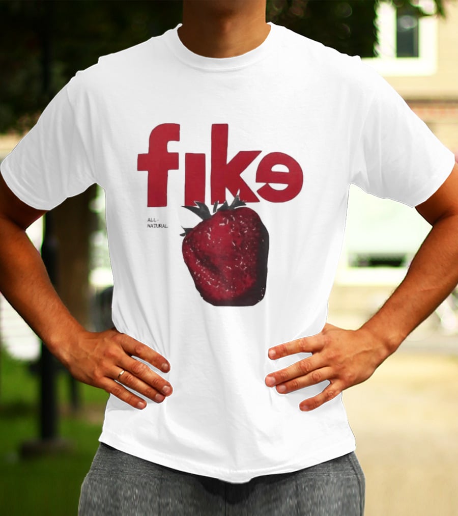 Fike All Natural Strawberry Red Bold Fresh Fruit T-Shirt