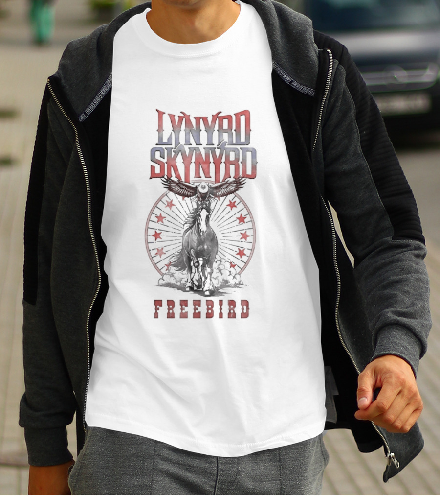 Lynyrd Skynyrd Freebird Iconic Eagle And Cowboy Starburst T-Shirt