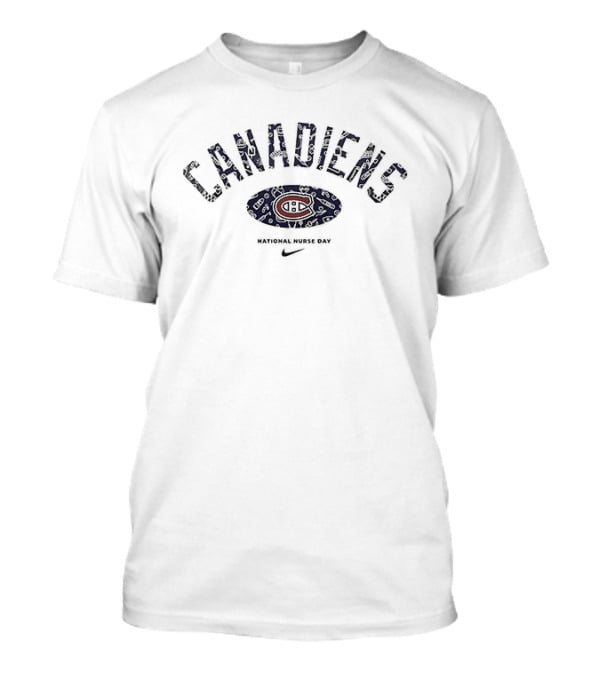 Montreal Canadiens Nurse Appreciation Month It's A Work Of Heart DNA T-Shirt