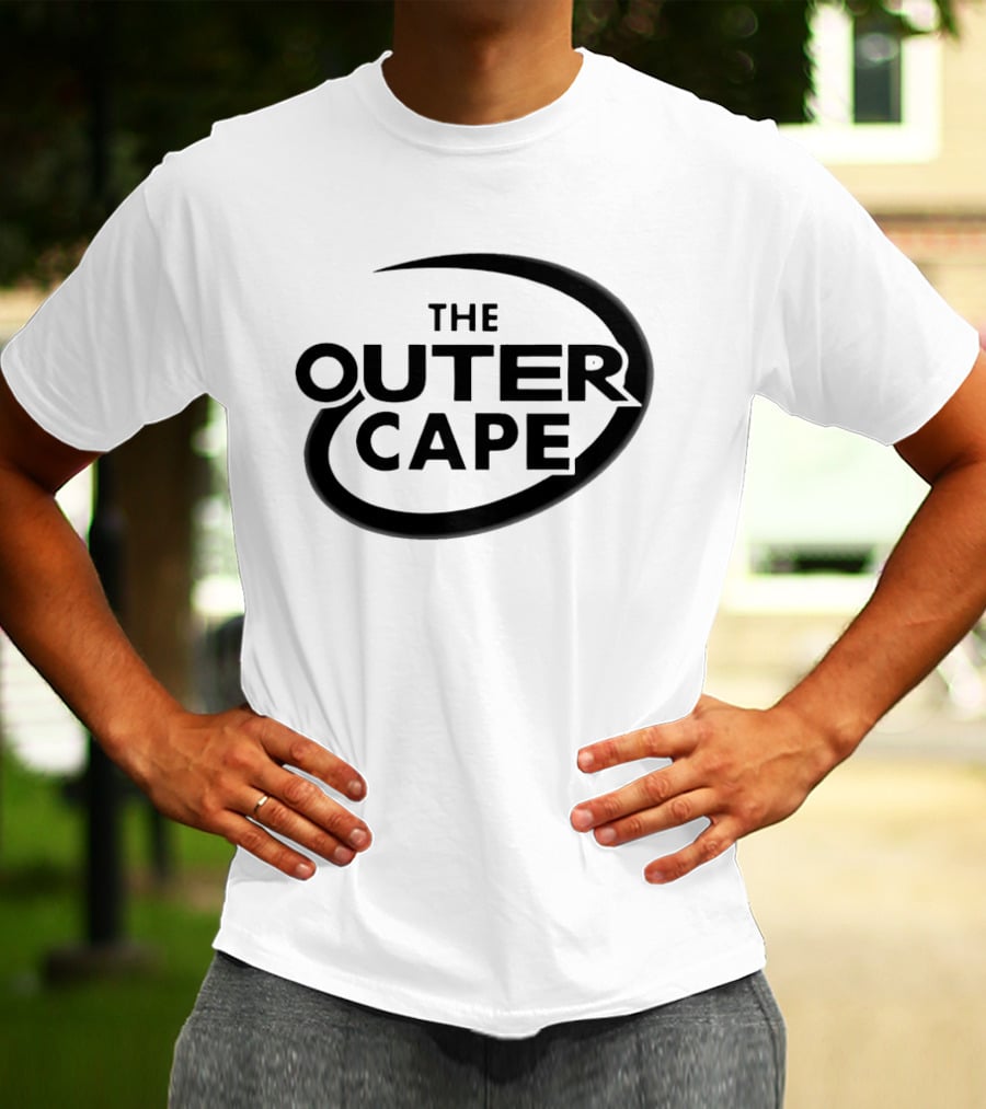 The Outer Cape Retro Style Bold Text Oval Highlight T-Shirt