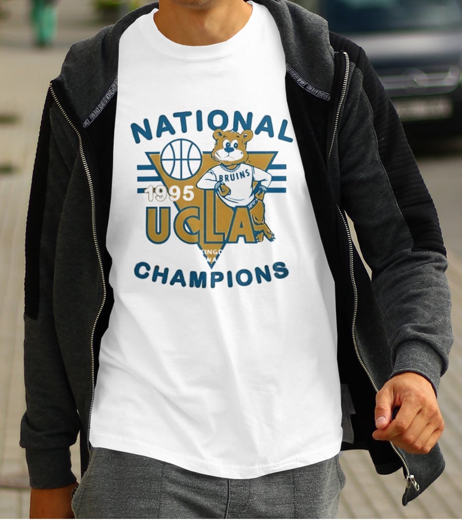 UCLA Bruins 1995 National Champions Basketball Bear T-Shirt