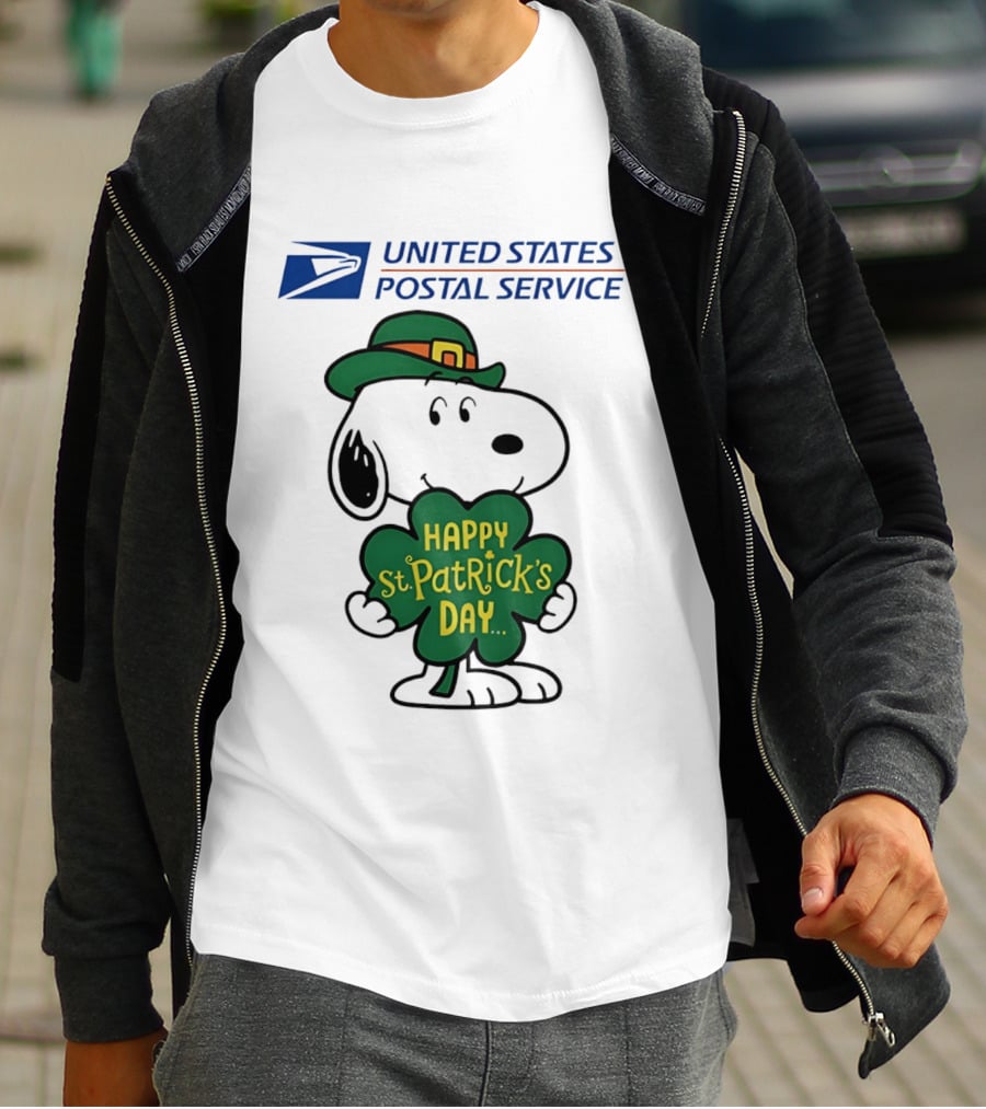 United States Postal Service Snoopy Happy St. Patrick's Day 2026 T-Shirt