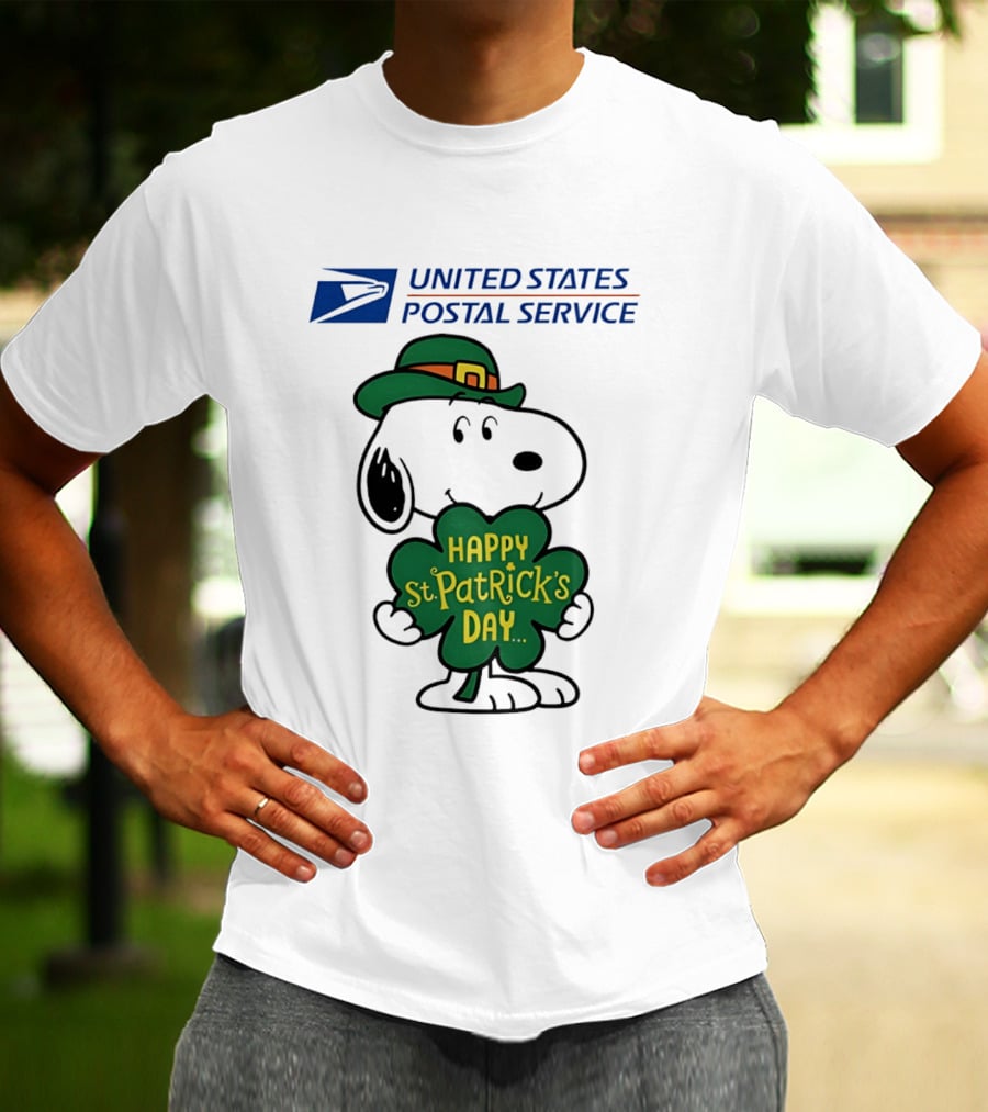 United States Postal Service Snoopy Happy St. Patrick's Day 2026 T-Shirt