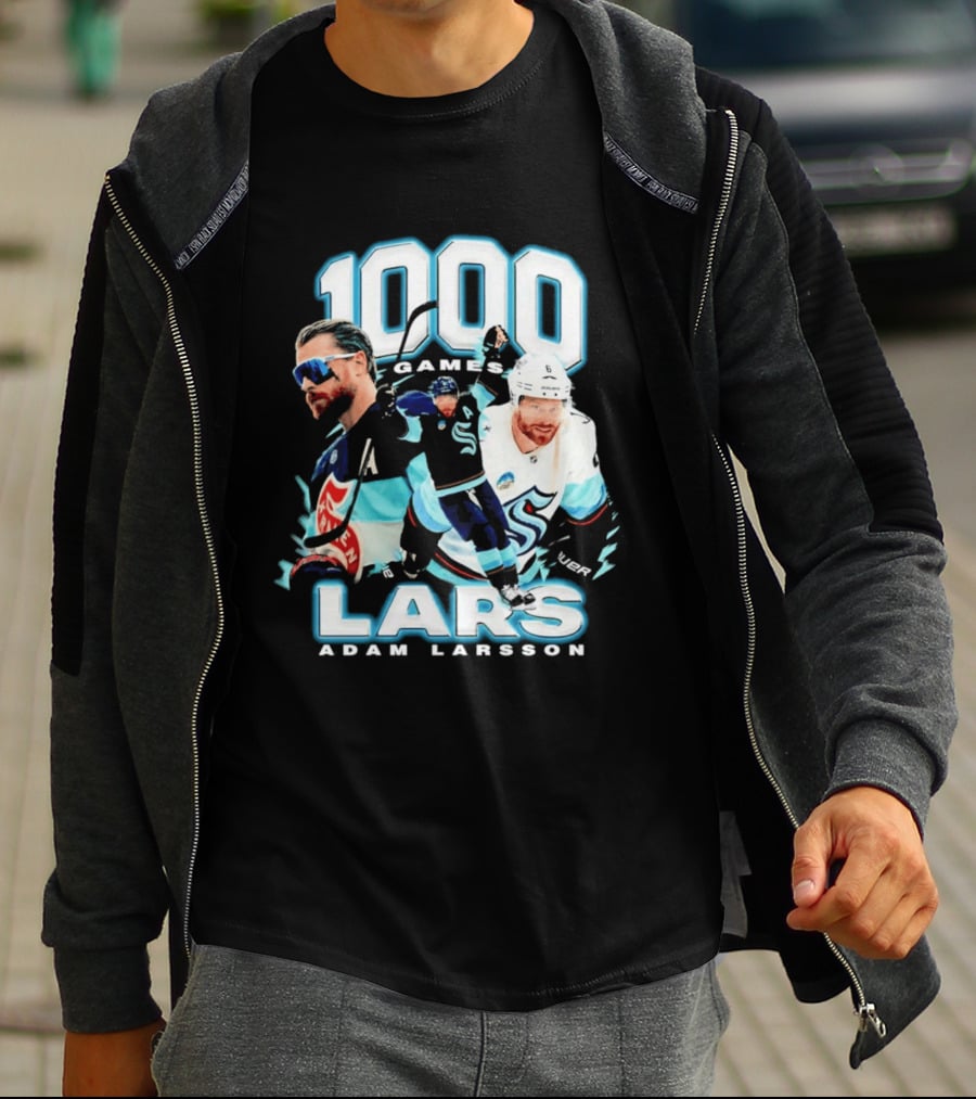 Adam Larsson 1000 Games Lars Hockey Milestone T-Shirt